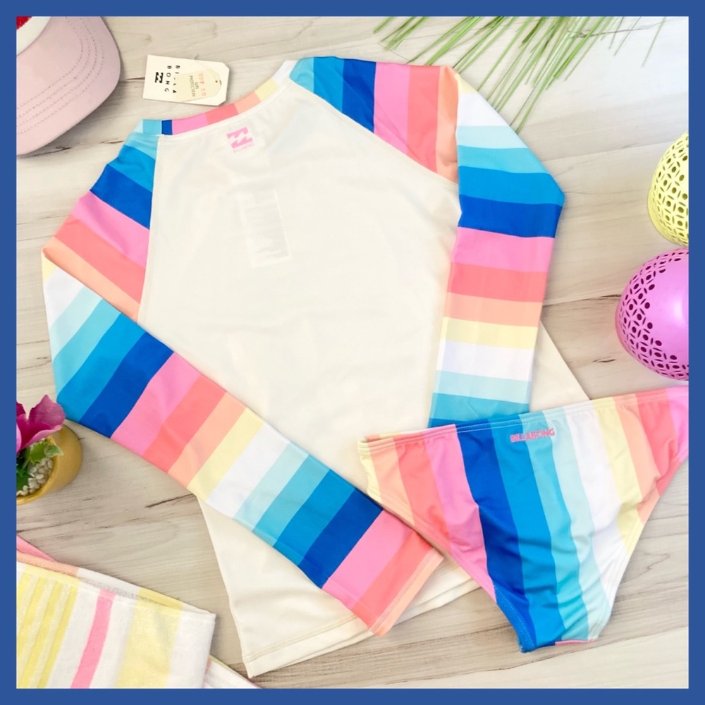 🍍🌴 Billabong Girls' Rashguard Set - Picture 10 of 13